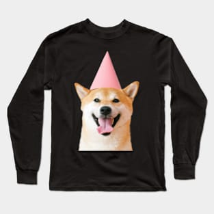 Cutest dog in birthday hat Long Sleeve T-Shirt